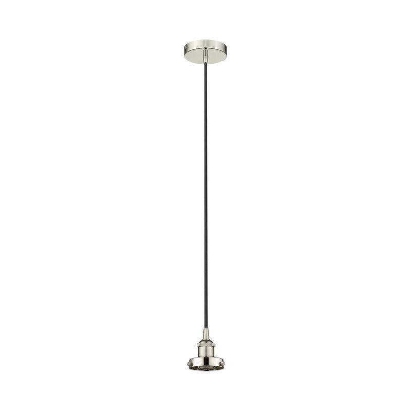 Innovations Lighting Edison 1-Light Mini Pendant | Industrial Polished Nickel Steel and Cast Brass | Kitchen Island & Dining Room | Model 616-1PH-PN