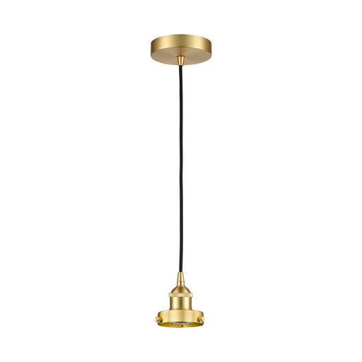 Innovations Lighting Edison 4.75in 1-Light Mini Pendant | Industrial Satin Gold Steel and Cast Brass | Kitchen Island & Dining Room | Model 616-1PH-SG