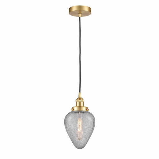 Innovations Geneseo 1Lt 6" Cord Mini Pendant, Gold/Clear