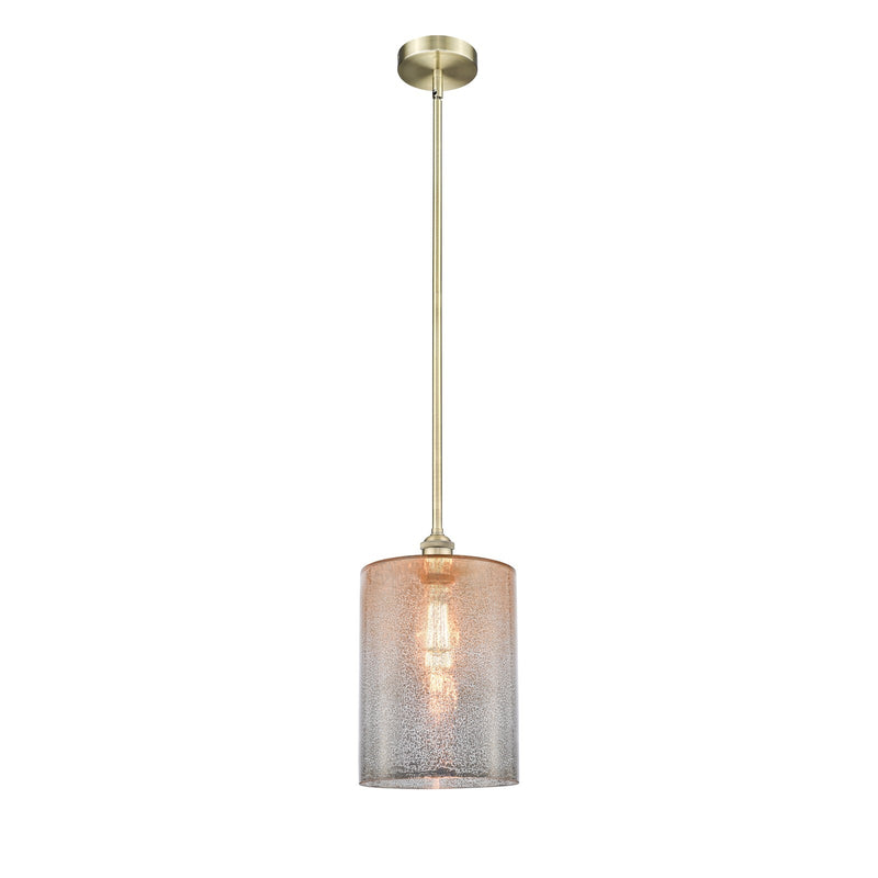 Innovations Cobbleskill 9in 1-Light Mini Pendant | Industrial Antique Brass Steel and Mercury Glass | Kitchen Island & Dining | Model 616-1S-AB-G116-L-LED