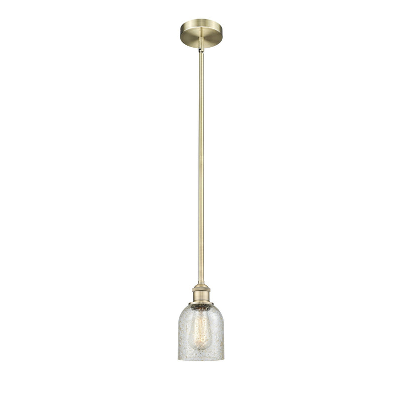 Innovations Caledonia 5in 1-Light Mini Pendant | Industrial Antique Brass Steel and Mica Glass | Kitchen Island & Dining Room | 5 x | Model 616-1S-AB-G259