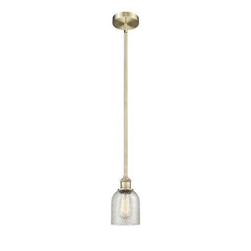 Innovations Caledonia 5in 1-Light Mini Pendant | Industrial Antique Brass Steel and Mica Glass | Kitchen Island & Dining Room | 5 x | Model 616-1S-AB-G259