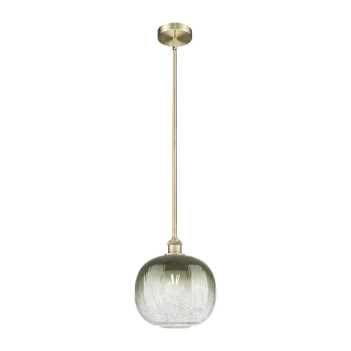 Innovations Brookhaven Sphere 10.5in 1-Light Mini Pendant | Industrial Antique Brass and Slate Glass | Kitchen Island & Dining | Model 616-1S-AB-G481-10SL