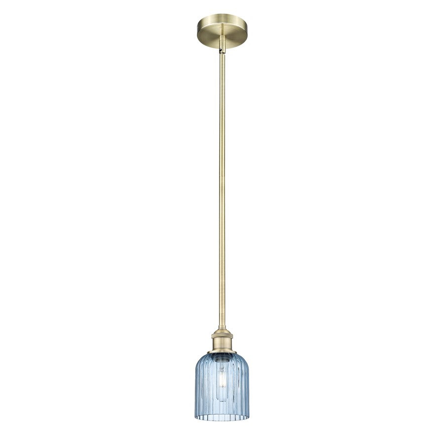 Innovations Edison Bridal Veil 1Lt 5" Stem Mini Pend, AB/BL - 616-1S-AB-G559-5BL