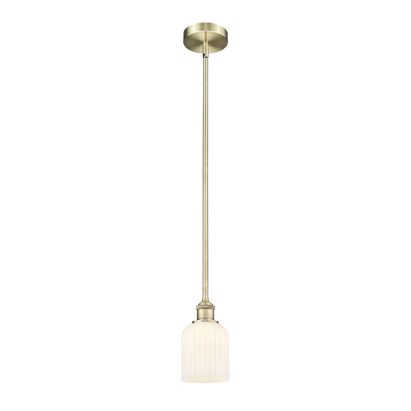 Innovations Edison Bridal Veil 5" Stem Mini Pend, AB/GW - 616-1S-AB-G559-5GWH