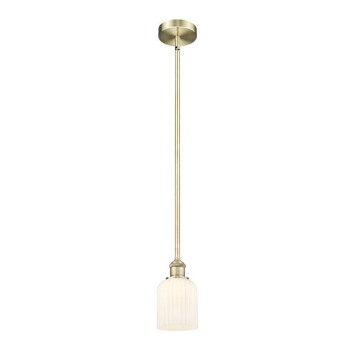 Innovations Edison Bridal Veil 5" Stem Mini Pend, AB/GW - 616-1S-AB-G559-5GWH