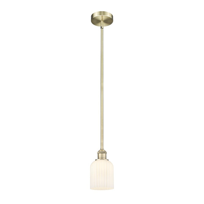Innovations Edison Bridal Veil 5" Stem Mini Pend, AB/GW - 616-1S-AB-G559-5GWH