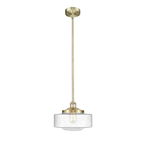 Innovations Bridgeton 12in 1-Light Mini Pendant | Traditional Antique Brass Steel and Seedy Glass | Kitchen Island & Dining Room | Model 616-1S-AB-G694-12