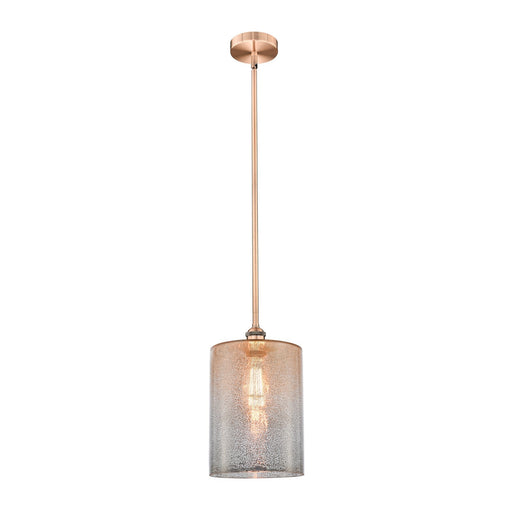 Innovations Cobbleskill 9in 1-Light Mini Pendant | Industrial Art Nouveau Antique Copper Steel and Mercury Glass | Kitchen Island | Model 616-1S-AC-G116-L