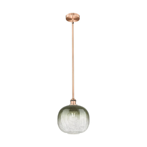 Innovations Brookhaven Sphere 11in 1-Light Mini Pendant | Industrial Antique Copper and Slate Glass | Kitchen Island & Dining | Model 616-1S-AC-G481-10SL