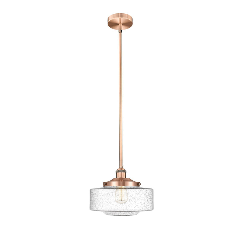 Innovations Bridgeton 12in 1-Light Mini Pendant | Traditional Antique Copper Steel and Seedy Glass | Kitchen Island & Dining | Model 616-1S-AC-G694-12