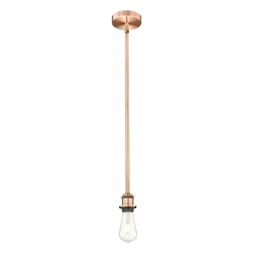Innovations Lighting Edison 2in 1-Light Mini Pendant | Industrial Antique Copper Steel and Vintage LED | Kitchen Island & Dining | Model 616-1S-AC-LED