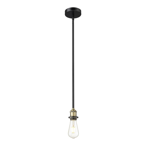 Innovations Edison 2in 1-Light Mini Pendant | Industrial Black Antique Brass Steel | Kitchen Island & Accent Light | Damp Rated, 120V | Model 616-1S-BAB