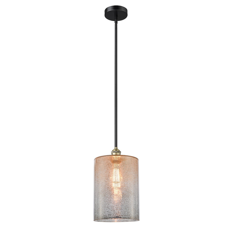 Innovations Cobbleskill 9in 1-Light Mini Pendant | Industrial Black Antique Brass and Mercury Glass | Kitchen Island & Dining | Model 616-1S-BAB-G116-L