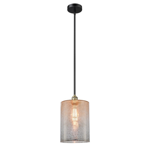 Innovations Cobbleskill 9in 1-Light Mini Pendant | Industrial Black Antique Brass and Mercury Glass | Kitchen Island & Dining | Model 616-1S-BAB-G116-L