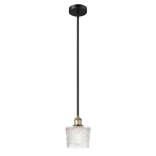 Innovations Niagara 7in 1-Light Mini Pendant | Industrial Black Antique Brass and Clear Glass | Kitchen Island & Dining Room | 6.5 | Model 616-1S-BAB-G402
