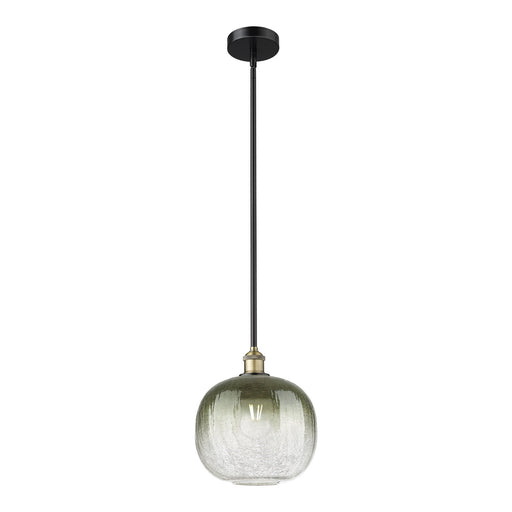 Innovations Brookhaven Sphere 11in 1-Light Mini Pendant | Industrial Black Antique Brass and Slate Glass | Kitchen Island | Model 616-1S-BAB-G481-10SL