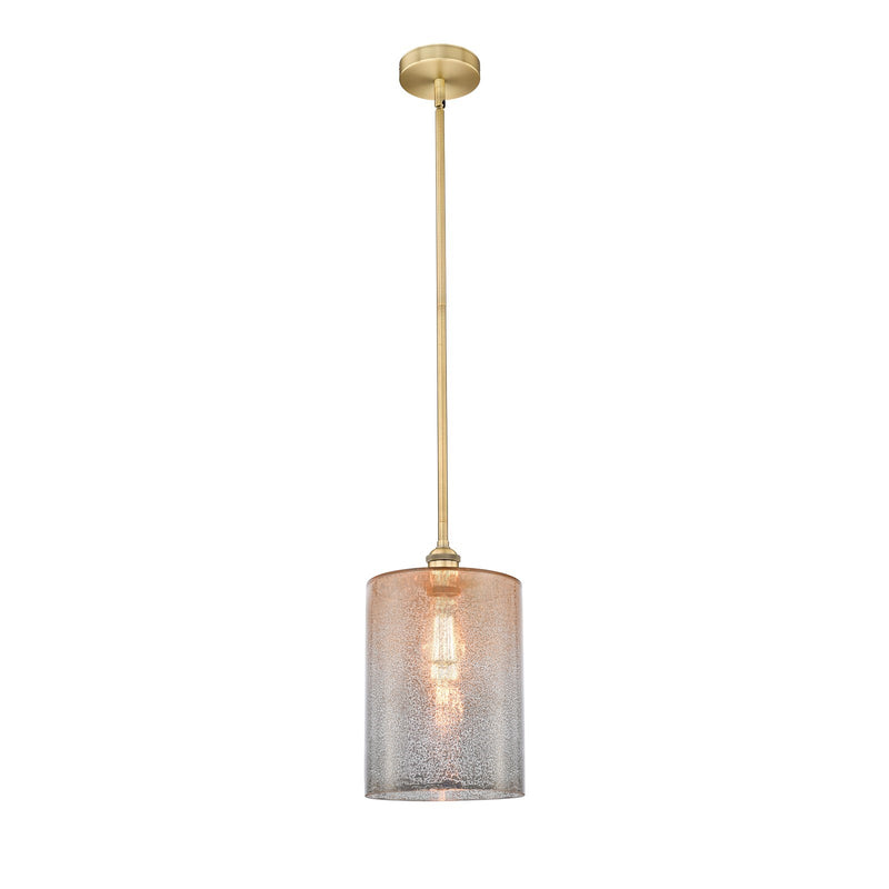 Innovations Cobbleskill 9in 1-Light Mini Pendant | Industrial Brushed Brass Steel and Mercury Glass | Kitchen Island & Dining | Model 616-1S-BB-G116-L