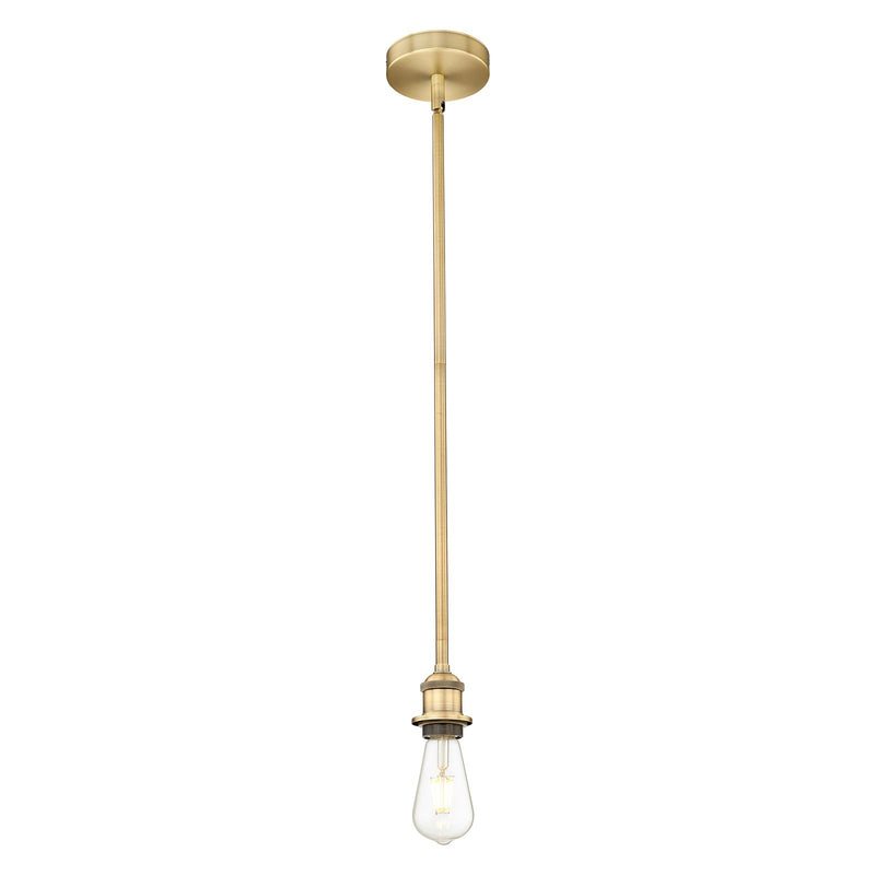 Innovations Lighting Edison 2in 1-Light Mini Pendant | Contemporary Brushed Brass Steel and Vintage LED | Kitchen Island & Dining | Model 616-1S-BB-LED