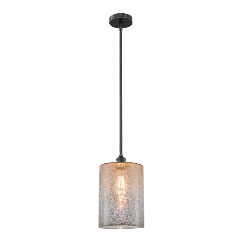 Innovations Cobbleskill 9in 1-Light Mini Pendant | Industrial Matte Black Steel and Mercury Glass | Kitchen Island & Dining Room | Model 616-1S-BK-G116-L