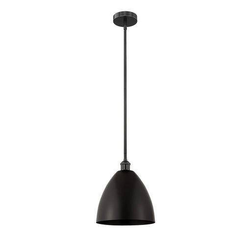 Innovations Bristol 12in 1-Light Mini Pendant | Industrial Matte Black Metal | Kitchen Island & Dining Room | 12 x 12 x | Model 616-1S-BK-MBD-12-BK-LED