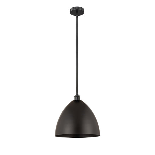Innovations Bristol 16in 1-Light Mini Pendant | Industrial Matte Black Metal | Kitchen Island & Dining Room | 16 x 16 x | Model 616-1S-BK-MBD-16-BK-LED