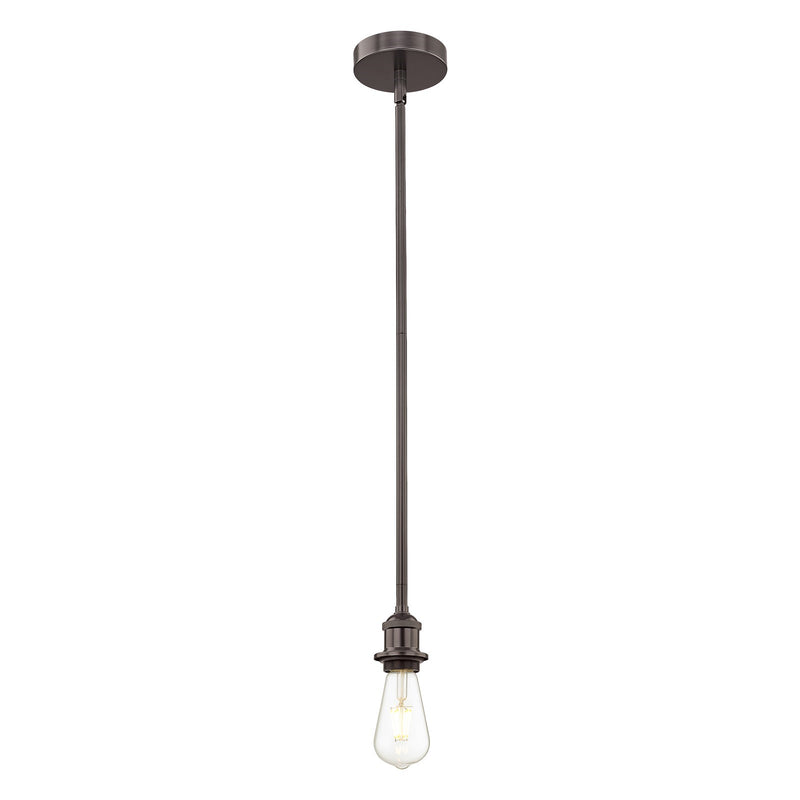 Innovations Lighting Edison 2in 1-Light Mini Pendant | Industrial Oil Rubbed Bronze Steel and Bare Bulb | Kitchen Island & Dining Room | Model 616-1S-OB