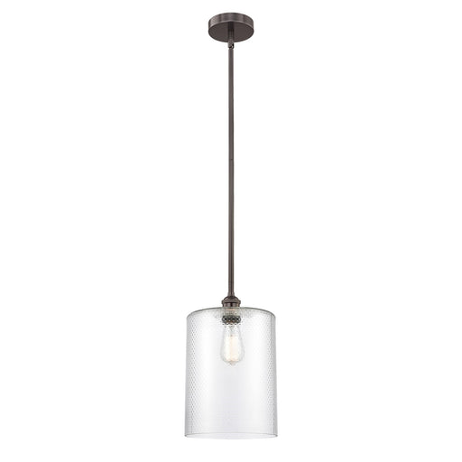 Innovations Cobbleskill 9in 1-Light Mini Pendant | Industrial Oil Rubbed Bronze Steel and Clear Glass | Kitchen Island & | Model 616-1S-OB-G112-L-LED