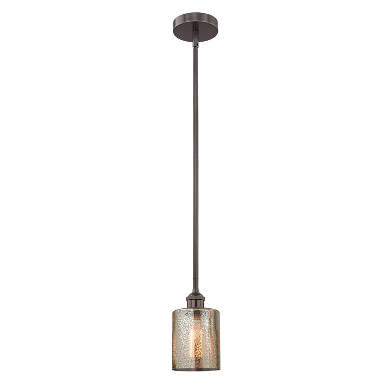 Innovations Cobbleskill 5in 1-Light Mini Pendant | Industrial Oil Rubbed Bronze Steel and Mercury Glass | Kitchen Island & | Model 616-1S-OB-G116-LED
