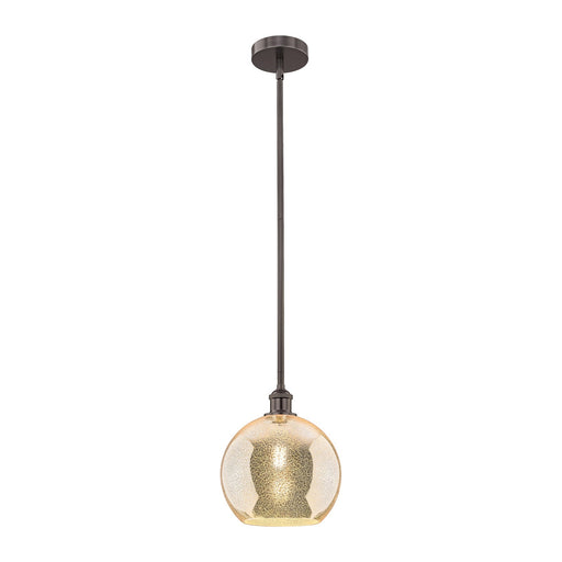 Innovations Athens 10in 1-Light Mini Pendant | Industrial Oil Rubbed Bronze Steel and Mercury Glass | Kitchen Island & Dining | Model 616-1S-OB-G128-10