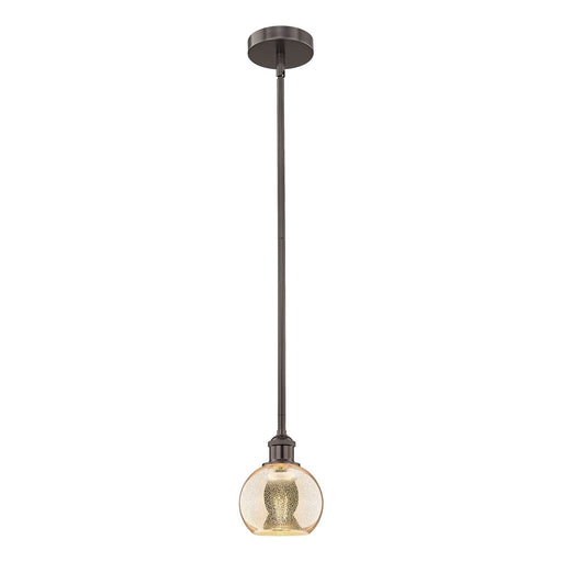 Innovations Athens 6in 1-Light Mini Pendant | Industrial Oil Rubbed Bronze Steel and Mercury Glass | Kitchen Island & Dining Room | Model 616-1S-OB-G128-6