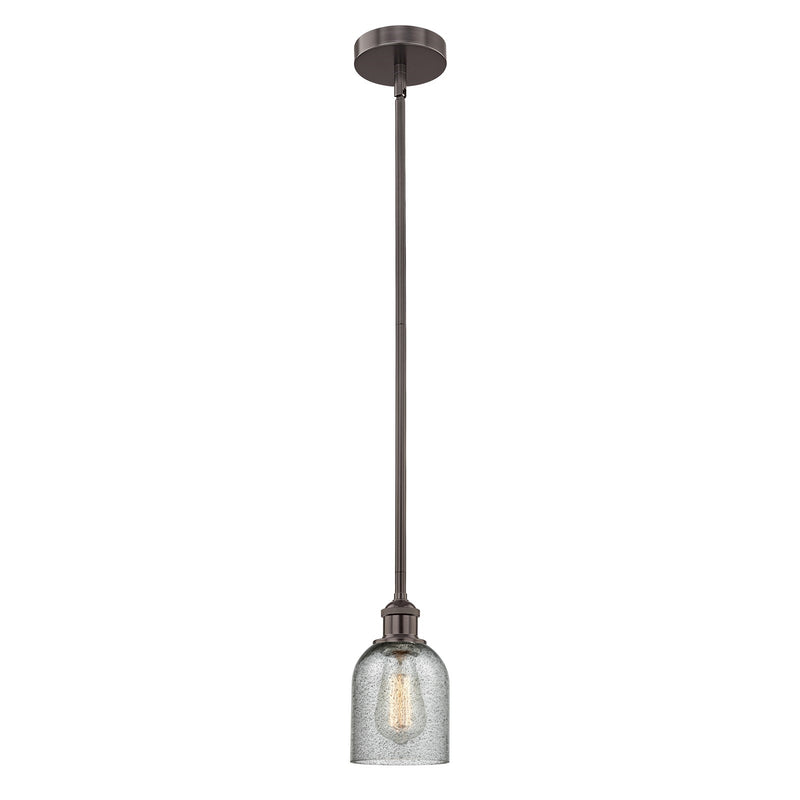 Innovations Caledonia 5in 1-Light Mini Pendant | Industrial Oil Rubbed Bronze and Charcoal Glass | Kitchen Island & Dining Room | 5 | Model 616-1S-OB-G257
