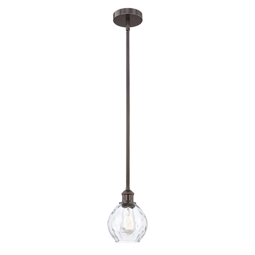 Innovations Waverly 6in 1-Light Mini Pendant | Industrial Oil Rubbed Bronze and Clear Glass | Kitchen Island & Dining Room | 6 x 6 | Model 616-1S-OB-G362