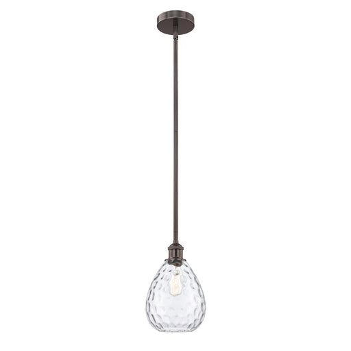Innovations Waverly 8in 1-Light Mini Pendant | Industrial Oil Rubbed Bronze Steel and Clear Glass | Kitchen Island & Dining | Model 616-1S-OB-G372-LED