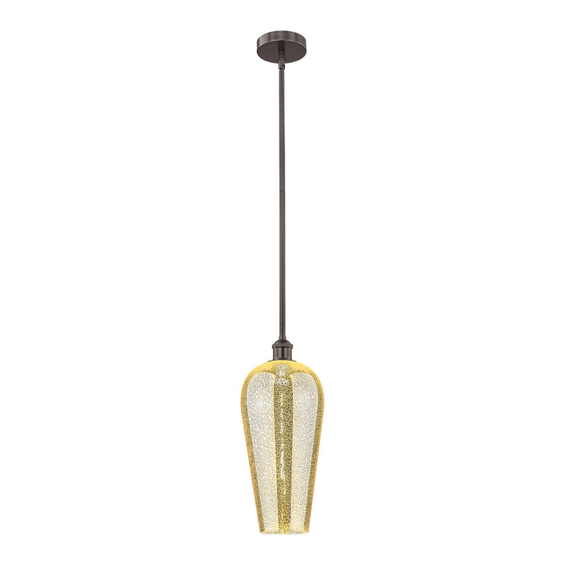 Innovations Chelsea 8in 1-Light Mini Pendant | Industrial Oil Rubbed Bronze Steel and Mercury Glass | Kitchen Island & Dining | Model 616-1S-OB-G456-8ME