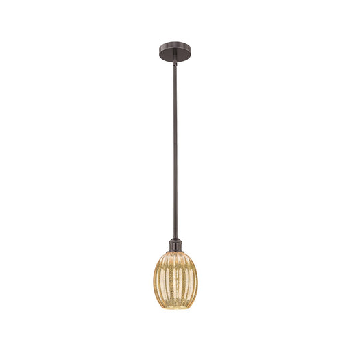 Innovations Lighting Preston Bulb 6.25in 1-Light Mini Pendant | Industrial Oil Rubbed Bronze Steel and Mercury Glass | Kitchen | Model 616-1S-OB-G459-6ME