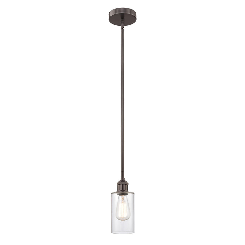 Innovations Clymer 4in 1-Light Mini Pendant | Art Nouveau Oil Rubbed Bronze Steel and Clear Glass | Kitchen Island & Dining | Model 616-1S-OB-G802-LED