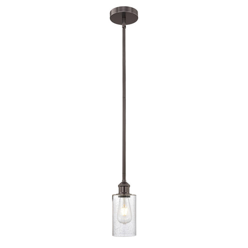 Innovations Clymer 4in 1-Light Mini Pendant | Art Nouveau Oil Rubbed Bronze Steel and Seedy Glass | Kitchen Island & Dining Room | Model 616-1S-OB-G804