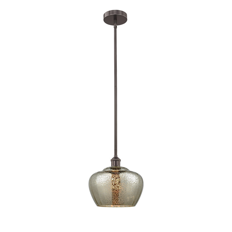 Innovations Fenton 11in 1-Light Mini Pendant | Industrial Oil Rubbed Bronze Steel and Mercury Glass | Kitchen Island & Dining | Model 616-1S-OB-G96-L-LED