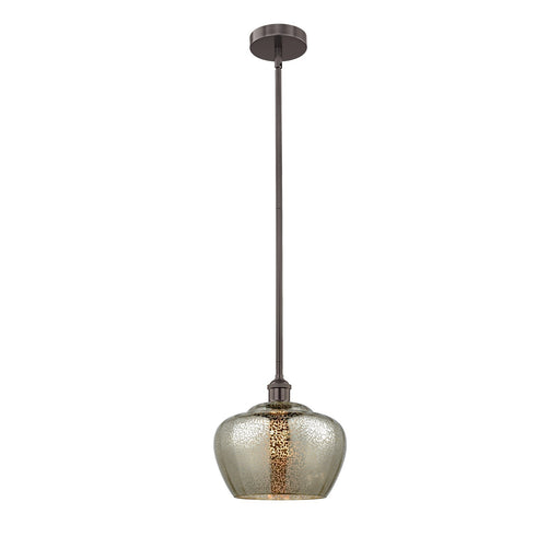 Innovations Fenton 11in 1-Light Mini Pendant | Industrial Oil Rubbed Bronze Steel and Mercury Glass | Kitchen Island & Dining | Model 616-1S-OB-G96-L-LED