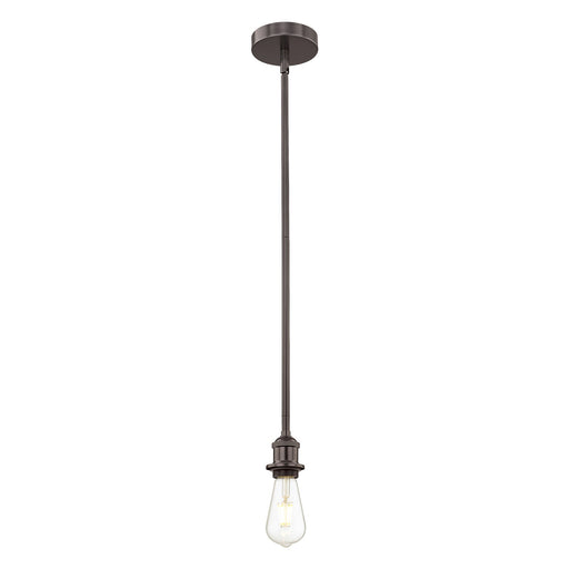 Innovations Lighting Edison 2in 1-Light Mini Pendant | Industrial Oil Rubbed Bronze Steel and Vintage Bare Bulb | Kitchen Island & | Model 616-1S-OB-LED