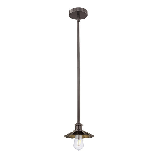 Innovations Scallop 7.5in 1-Light Mini Pendant | Traditional Industrial Oil Rubbed Bronze Steel and Cast Brass with Metal Shade | Model 616-1S-OB-M17-OB