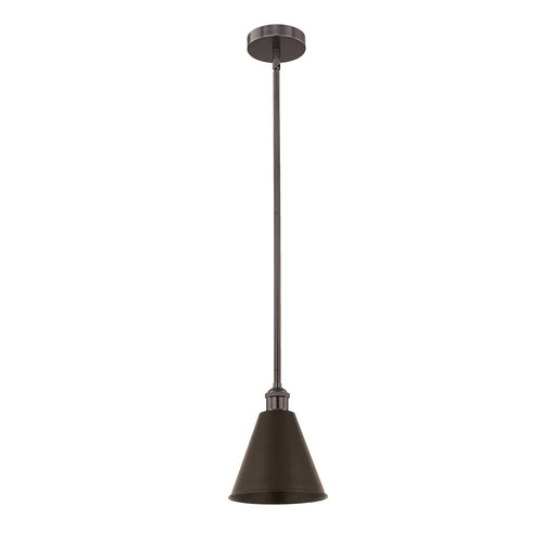 Innovations Berkshire 8in 1-Light Mini Pendant | Industrial Oil Rubbed Bronze Steel and Cast Brass Metal Shade | Kitchen | Model 616-1S-OB-MBC-8-OB-LED