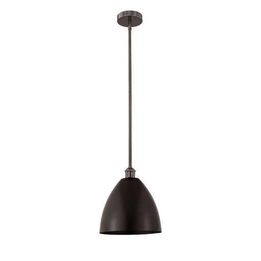 Innovations Bristol 12in 1-Light Mini Pendant | Industrial Oil Rubbed Bronze Steel and Cast Brass Metal Shade | Kitchen Island | Model 616-1S-OB-MBD-12-OB