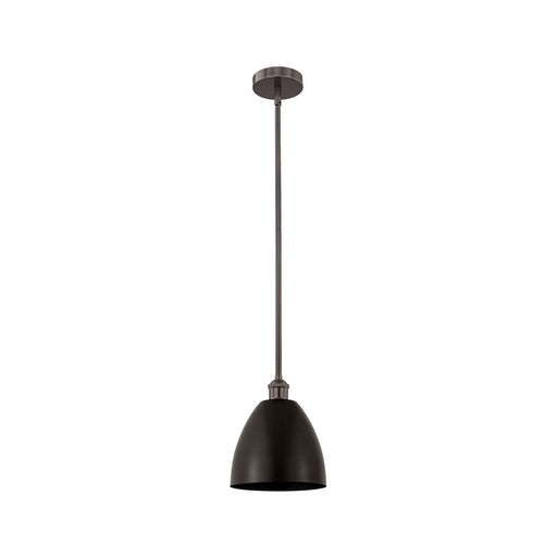 Innovations Bristol 9in 1-Light Mini Pendant | Industrial Oil Rubbed Bronze Steel and Cast Brass Metal | Kitchen Island & | Model 616-1S-OB-MBD-9-OB