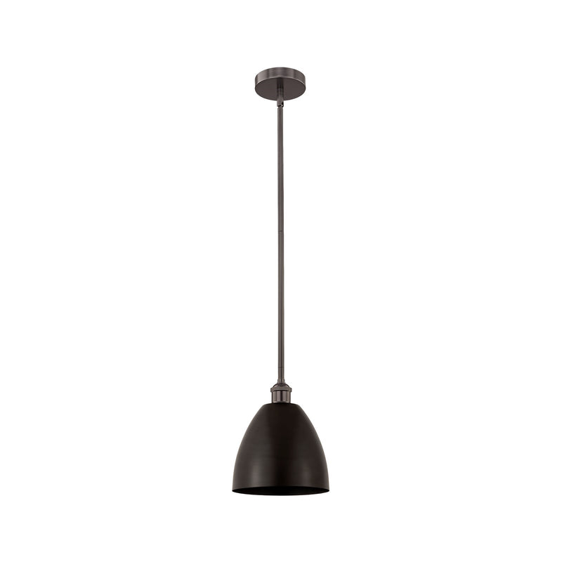 Innovations Bristol 9in 1-Light Mini Pendant | Industrial Oil Rubbed Bronze Steel and Cast Brass Metal | Kitchen Island & | Model 616-1S-OB-MBD-9-OB