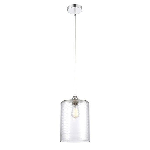Innovations Cobbleskill 9in 1-Light Mini Pendant | Industrial Polished Chrome Steel and Clear Glass | Kitchen Island & Dining | Model 616-1S-PC-G112-L-LED
