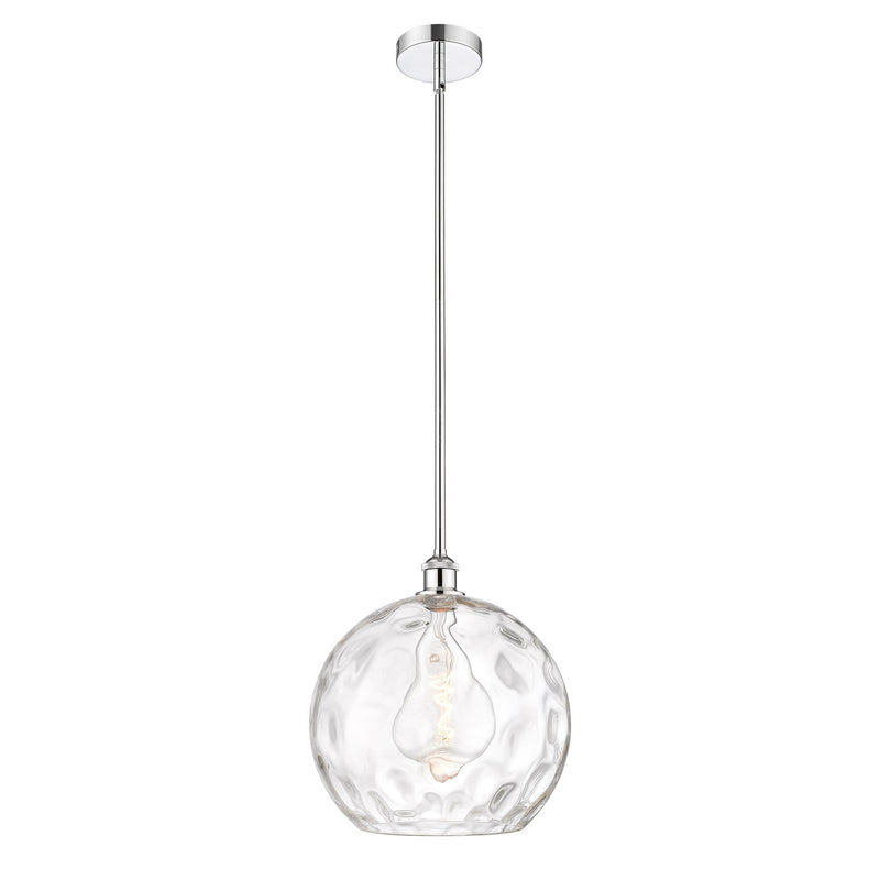 Innovations Athens Water Glass 13in 1-Light Pendant | Industrial Polished Chrome and Clear Glass | Kitchen Island & Dining Room | Model 616-1S-PC-G1215-14
