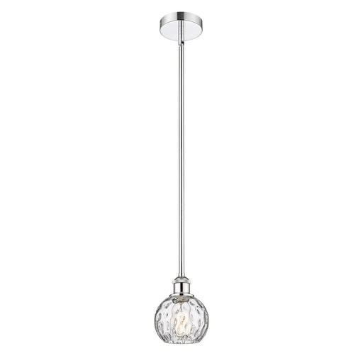Innovations Athens Water Glass 6in 1-Light Mini Pendant | Industrial Polished Chrome and Clear Glass | Kitchen Island & | Model 616-1S-PC-G1215-6-LED