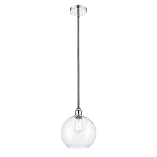 Innovations Athens 10in 1-Light Mini Pendant | Industrial Polished Chrome Steel and Clear Glass | Kitchen Island & Dining Room | Model 616-1S-PC-G122-10